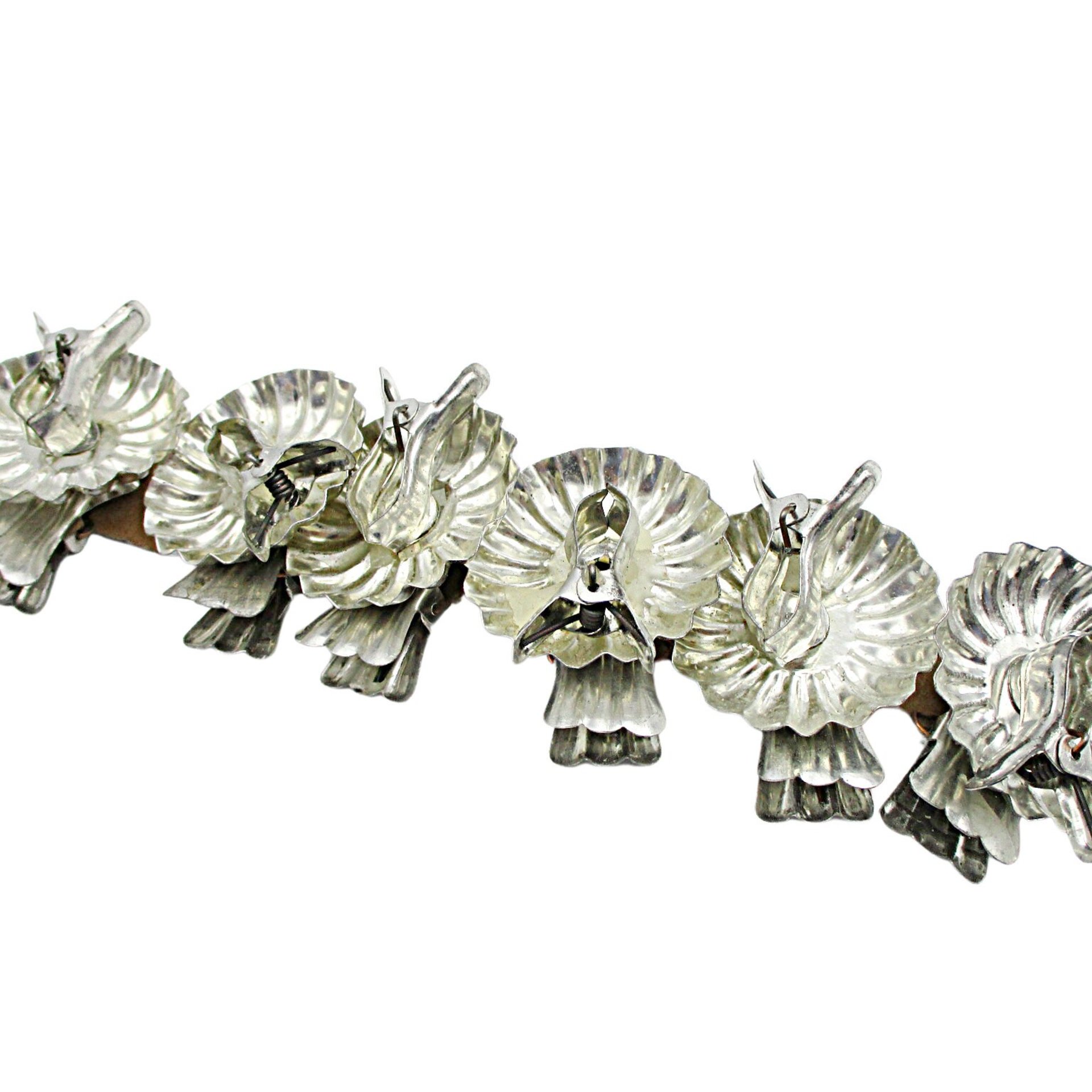 Christmas Tree Candle Clips, Set of 6, Tin Clip On Candleholders, Gently Used, Vintage Christmas Decor