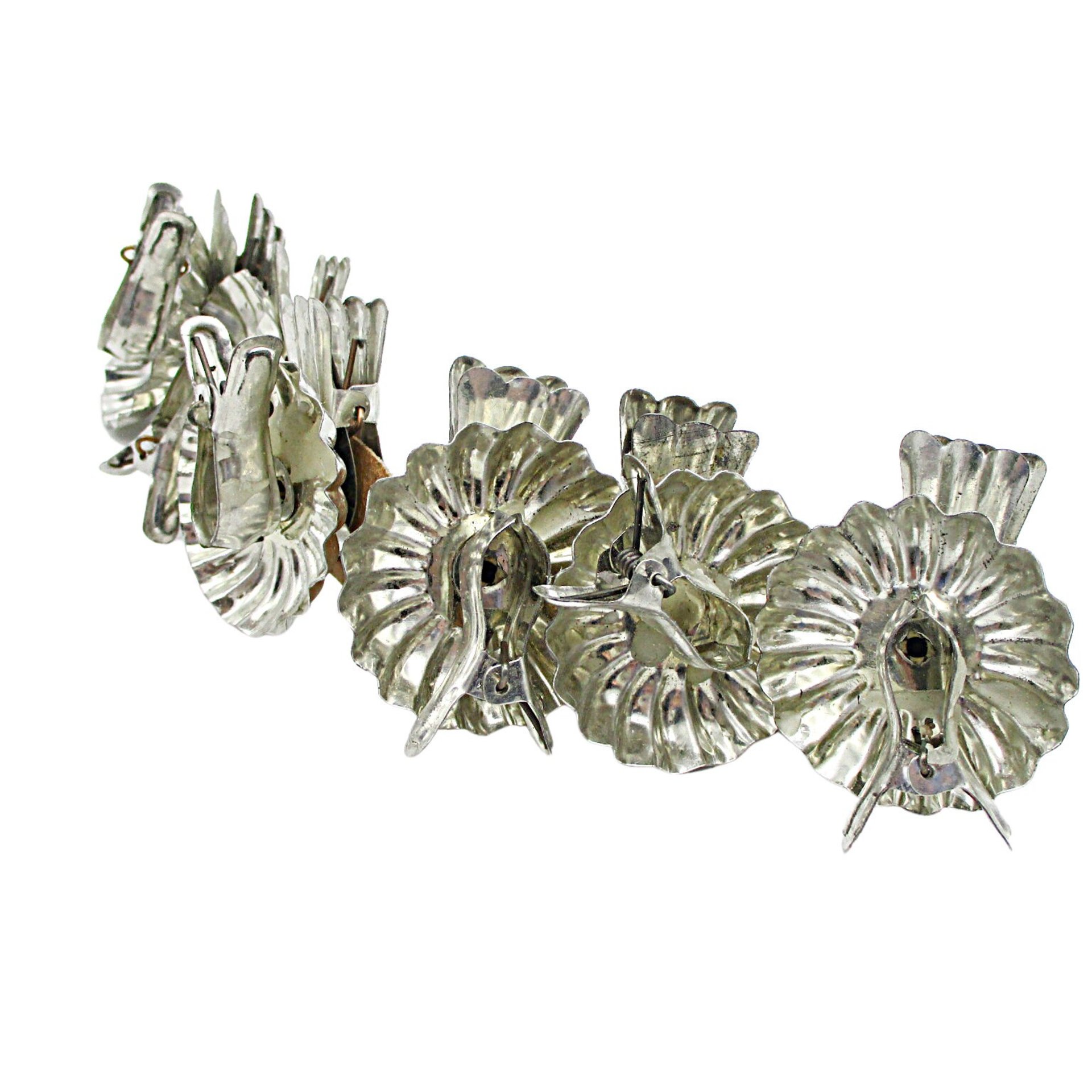Christmas Tree Candle Clips, Set of 6, Tin Clip On Candleholders, Gently Used, Vintage Christmas Decor