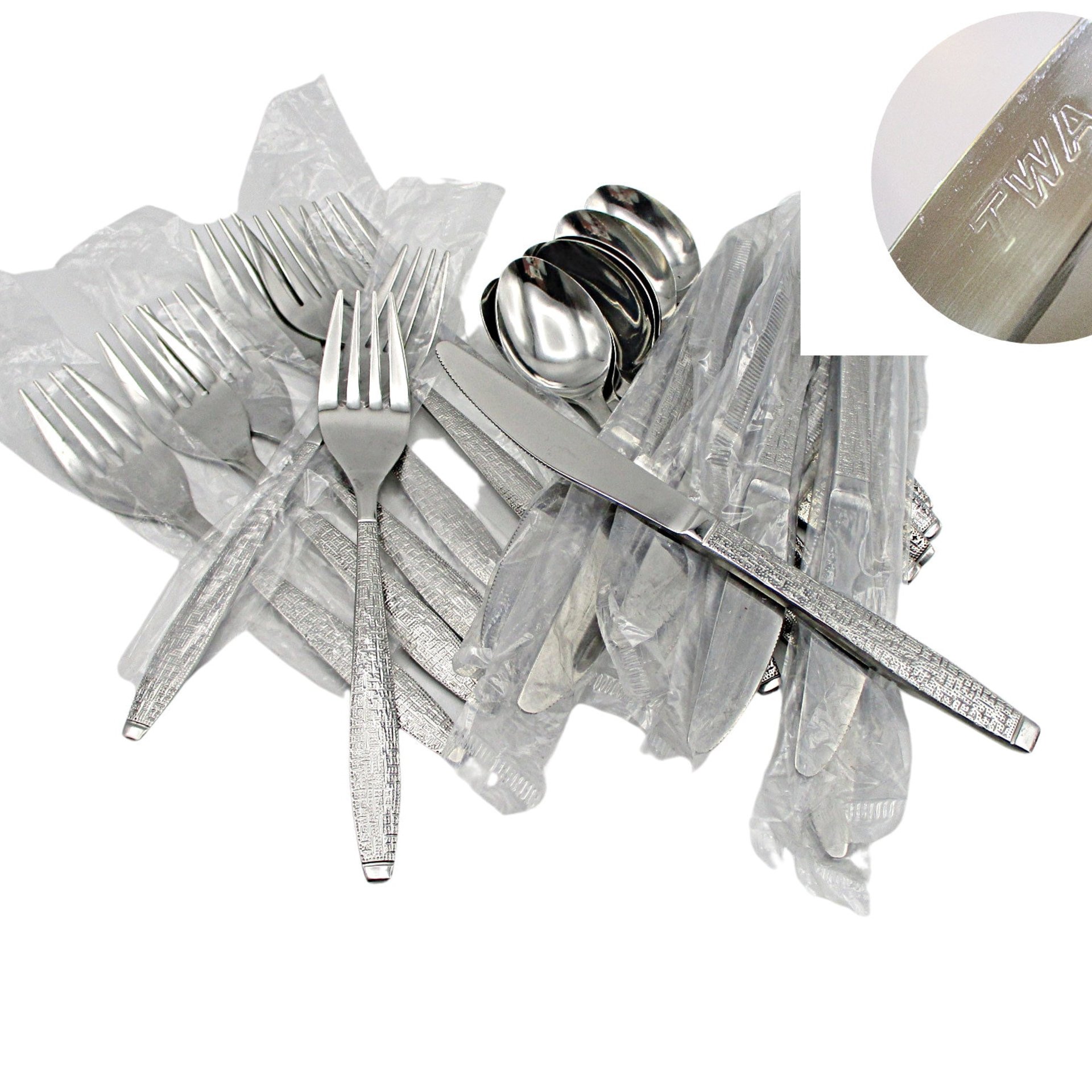 Vintage TWA Flatware, 8 Place Settings PLUS Replacement Pieces, Airline Silverware, Airline Memorabilia, Trans World Airlines Collectibles
