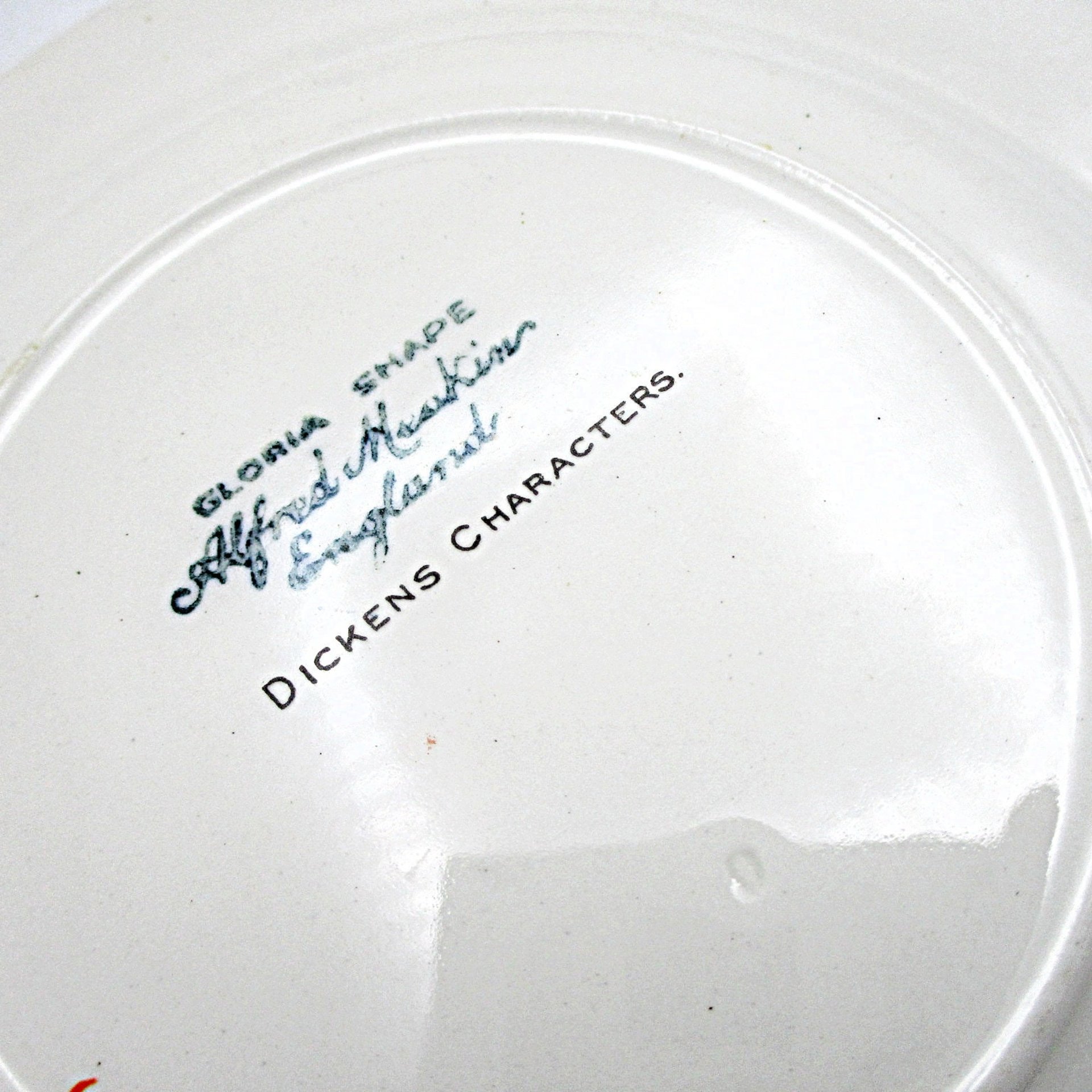 Charles Dickens Character Dish Set Tony Weller, 4pc Set, Luncheon and Dessert Plate, Cup and Saucer, by Alfred Meakin