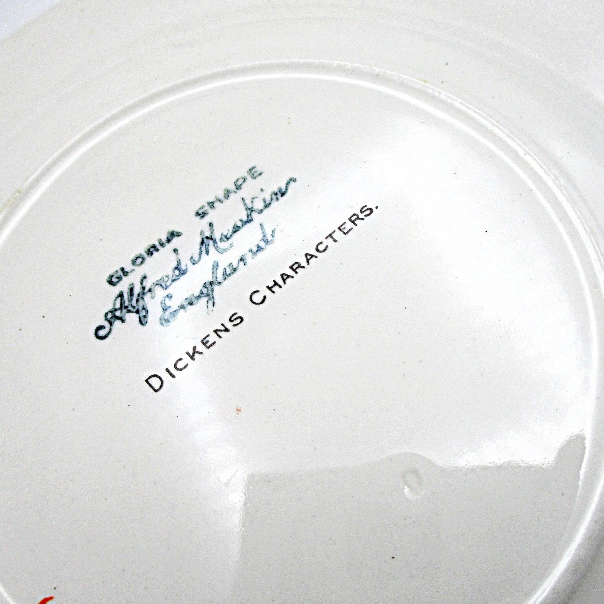 Charles Dickens Character Dish Set, Oliver Twist, 4pc Set, Luncheon and Dessert Plate, Cup and Saucer, by Alfred Meakin