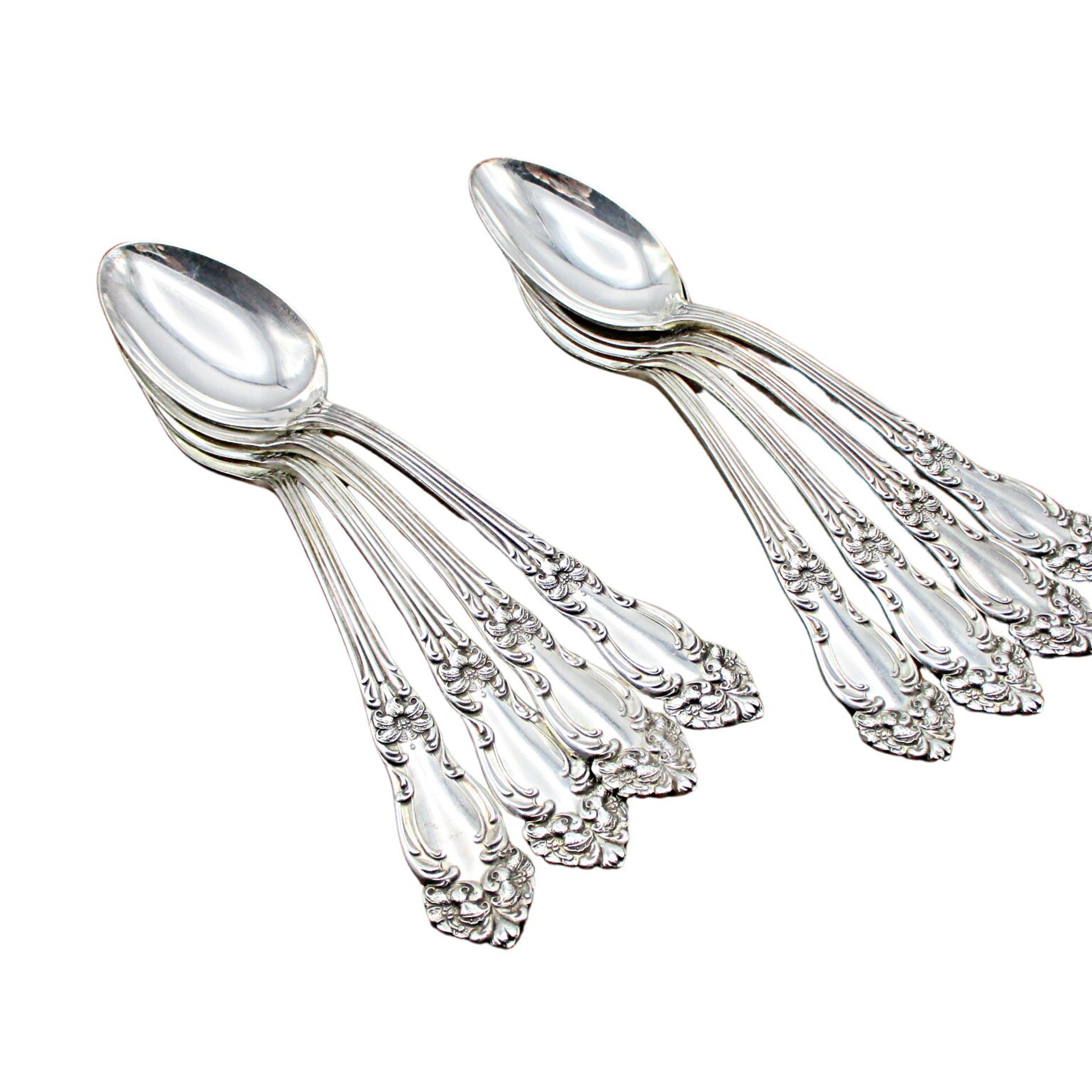 Reed and Barton Festivity aka Tiger Lily Silver Plate Flatware, Service for 8, or a Hostess Set, or Extra Teaspoons