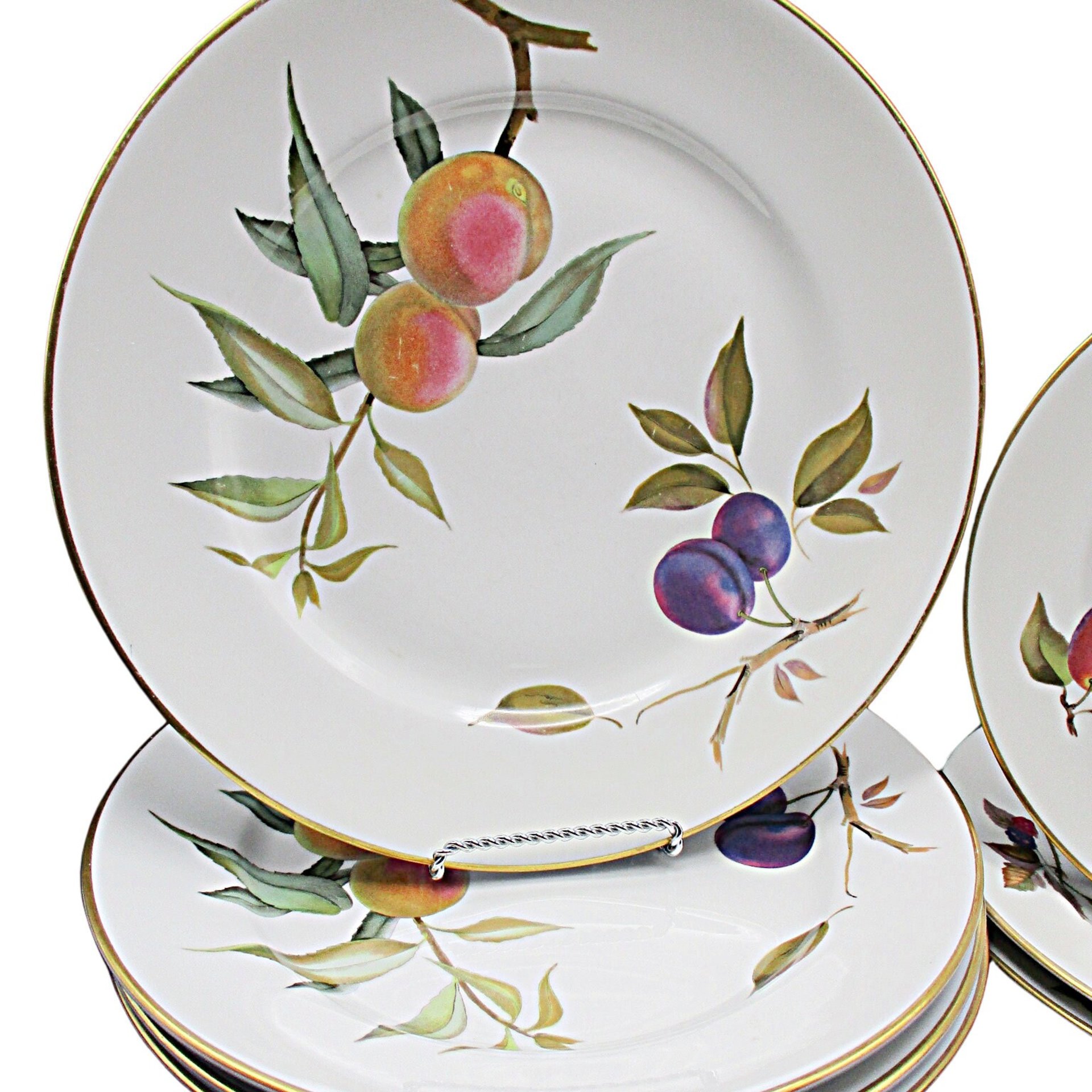 Royal Worcester Evesham Gold Plates, Your Choice, Dinner or Salad Plates, Gold Rims, Beautiful Condition