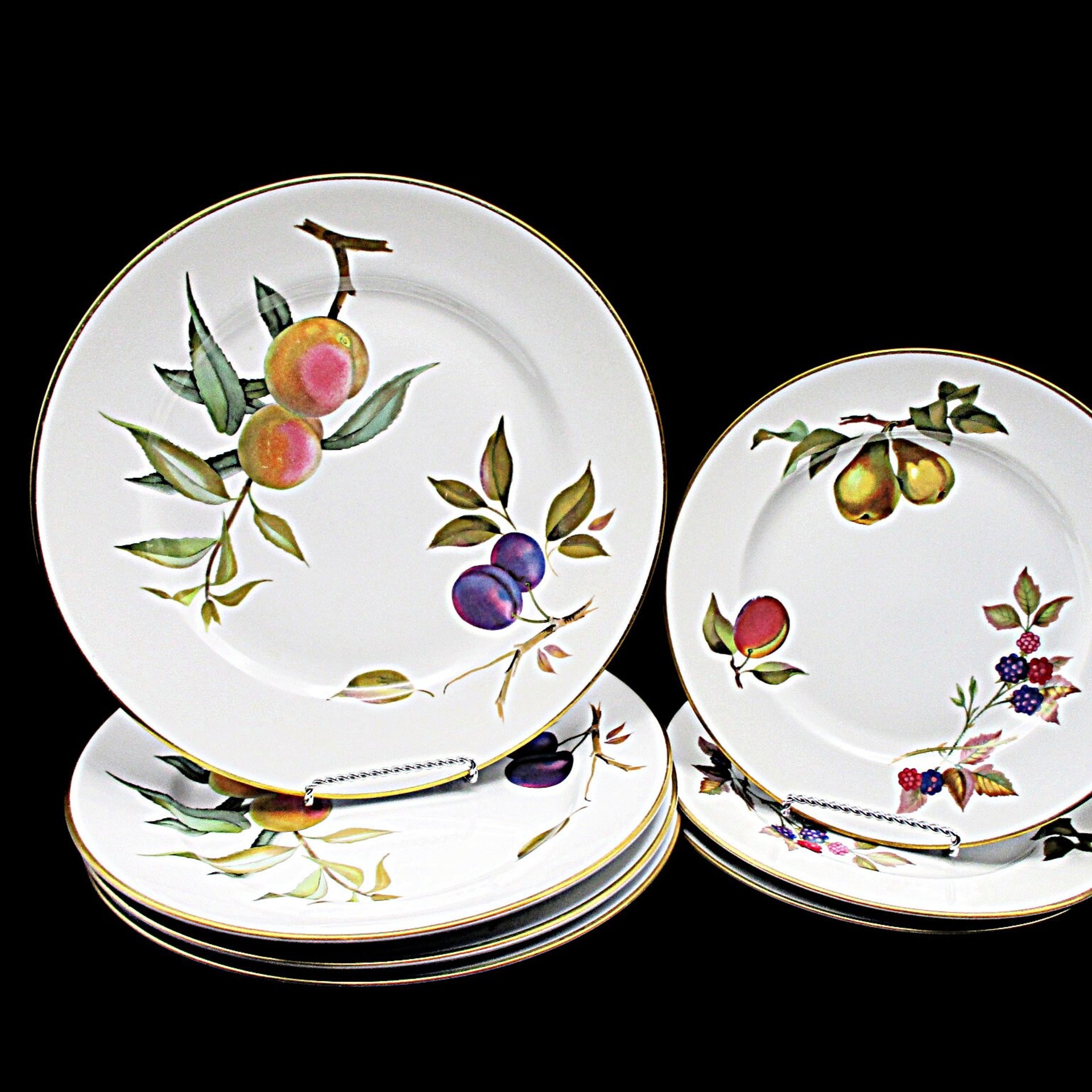 Royal Worcester Evesham Gold Plates, Your Choice, Dinner or Salad Plates, Gold Rims, Beautiful Condition