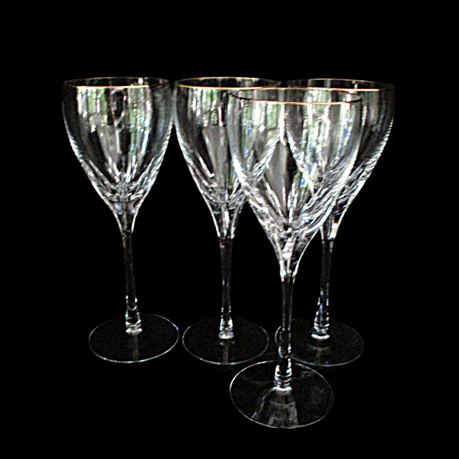 Lenox Firelight Gold Set of 4, Wine Glasses, Replacement Stemware, Excellent Condition, Wedding Gift