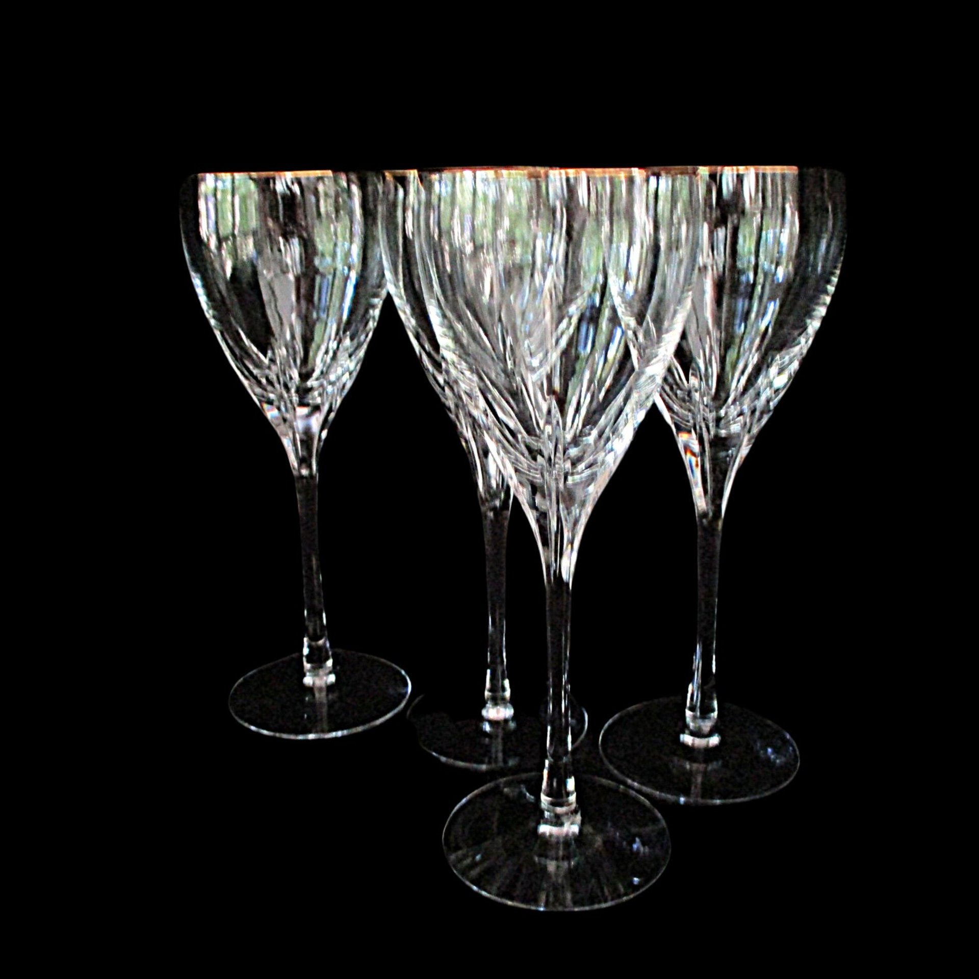 Lenox Firelight Gold Set of 4, Wine Glasses, Replacement Stemware, Excellent Condition, Wedding Gift