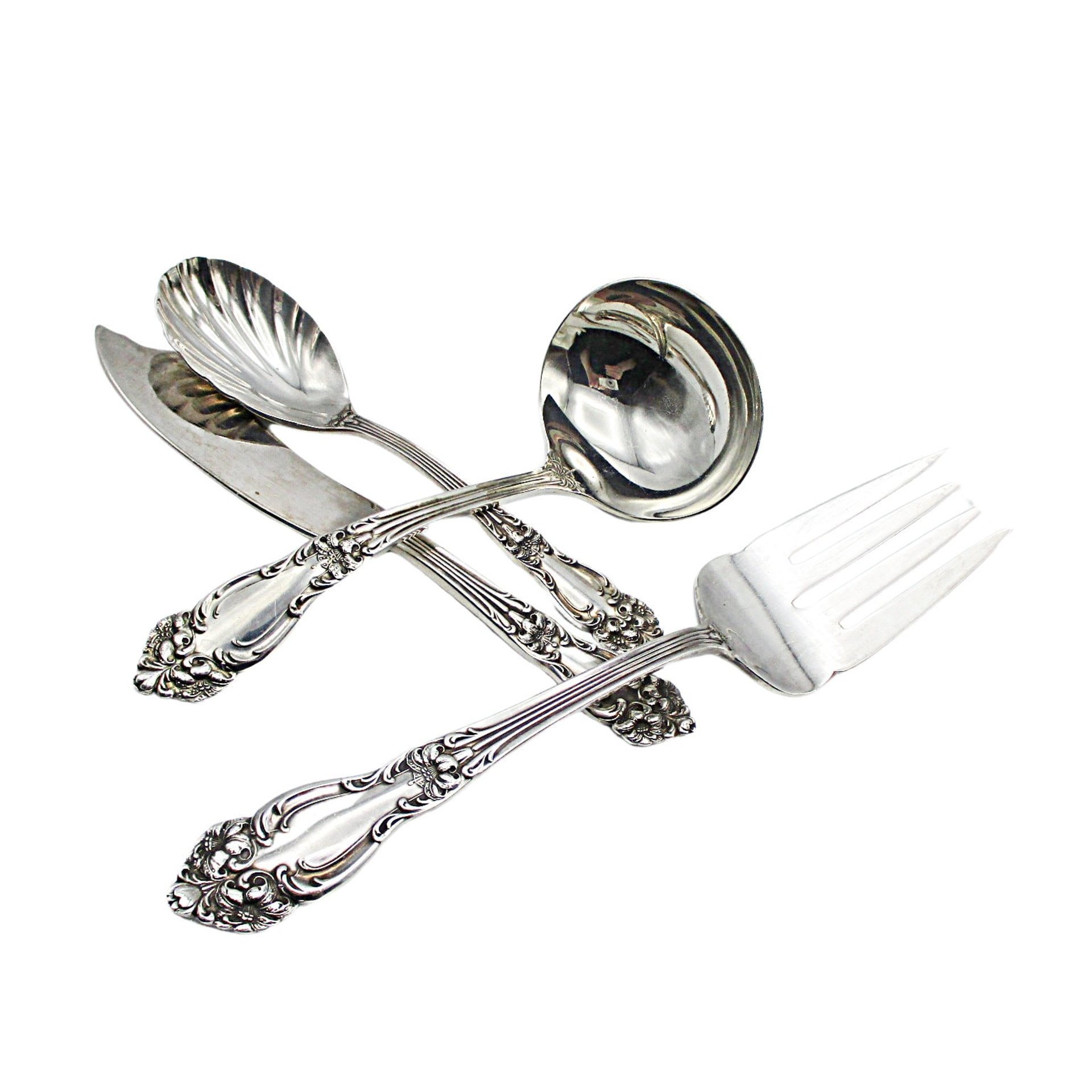Reed and Barton Festivity aka Tiger Lily Silver Plate Flatware, Service for 8, or a Hostess Set, or Extra Teaspoons