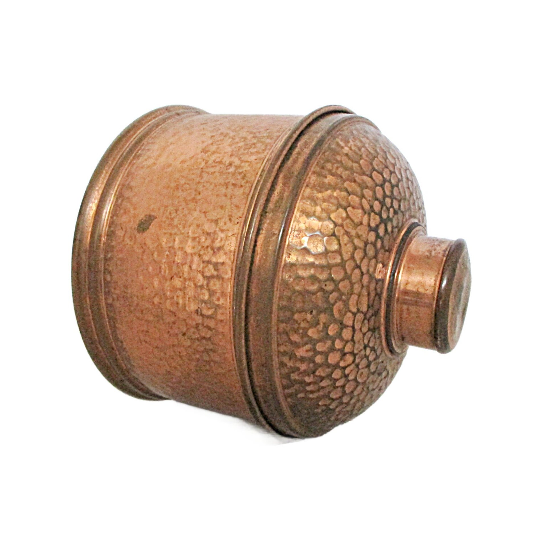 Hammered Copper Humidor Tobacco Jar, Snug Lid, Gift for Pipe Smoker, Tobacco Stash Box