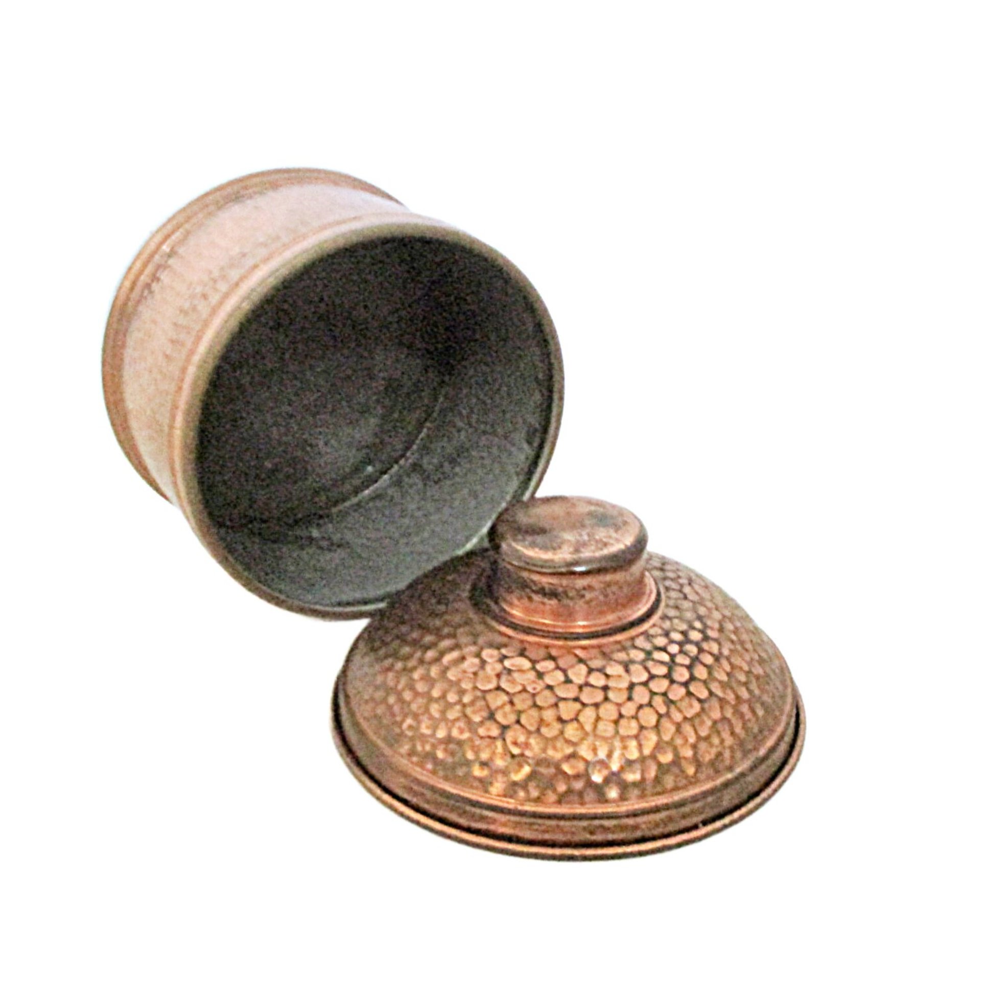 Hammered Copper Humidor Tobacco Jar, Snug Lid, Gift for Pipe Smoker, Tobacco Stash Box