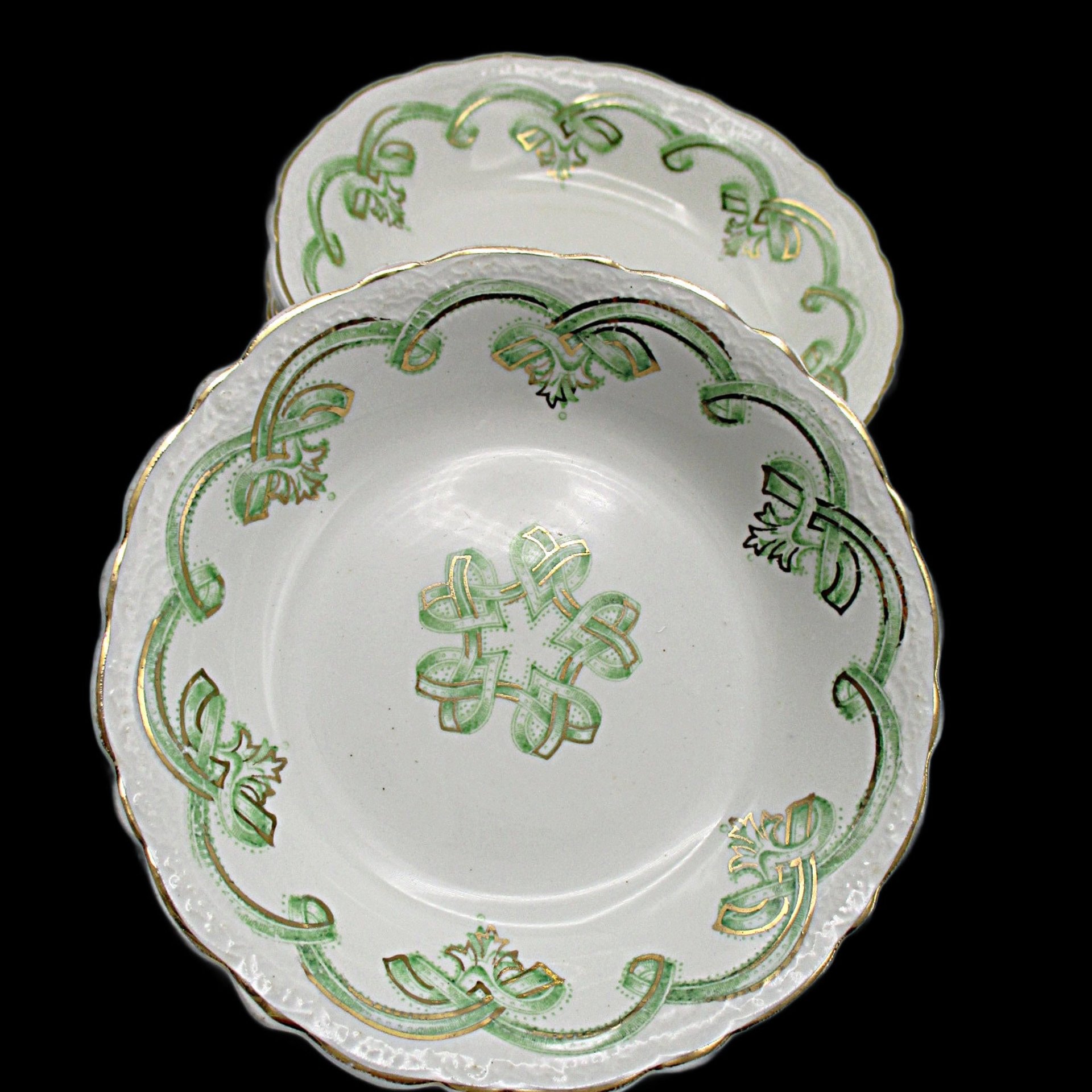 Johnson Bros Rolland Fruit Bowls, Set of 4, Green Pattern, Green Irish Look, Other Piece Types Available, Made in England