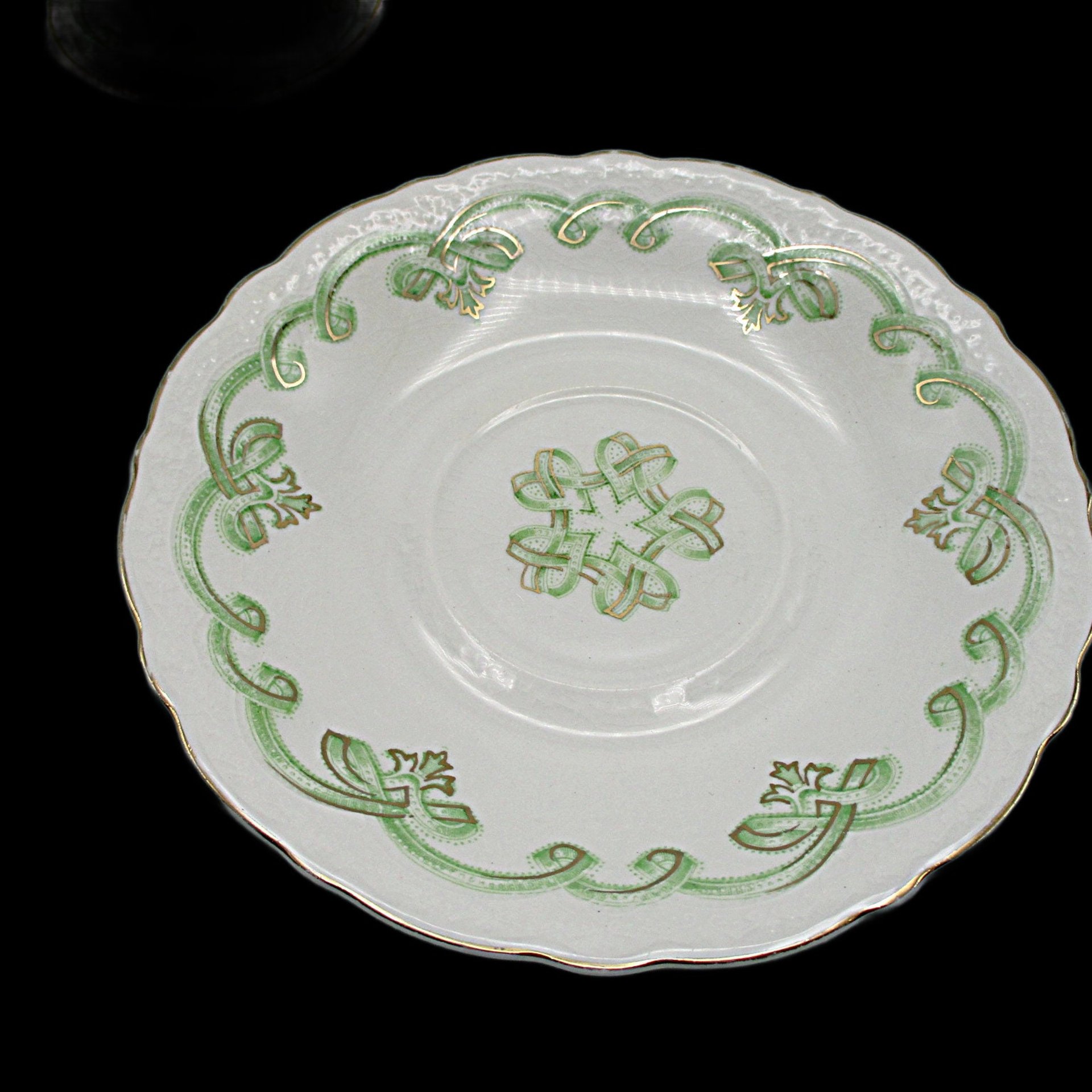 Johnson Bros Rolland Butter Pat and Cup and Saucer Set,  Green Pattern, Green Irish Look, Other Piece Types Available, Made in England