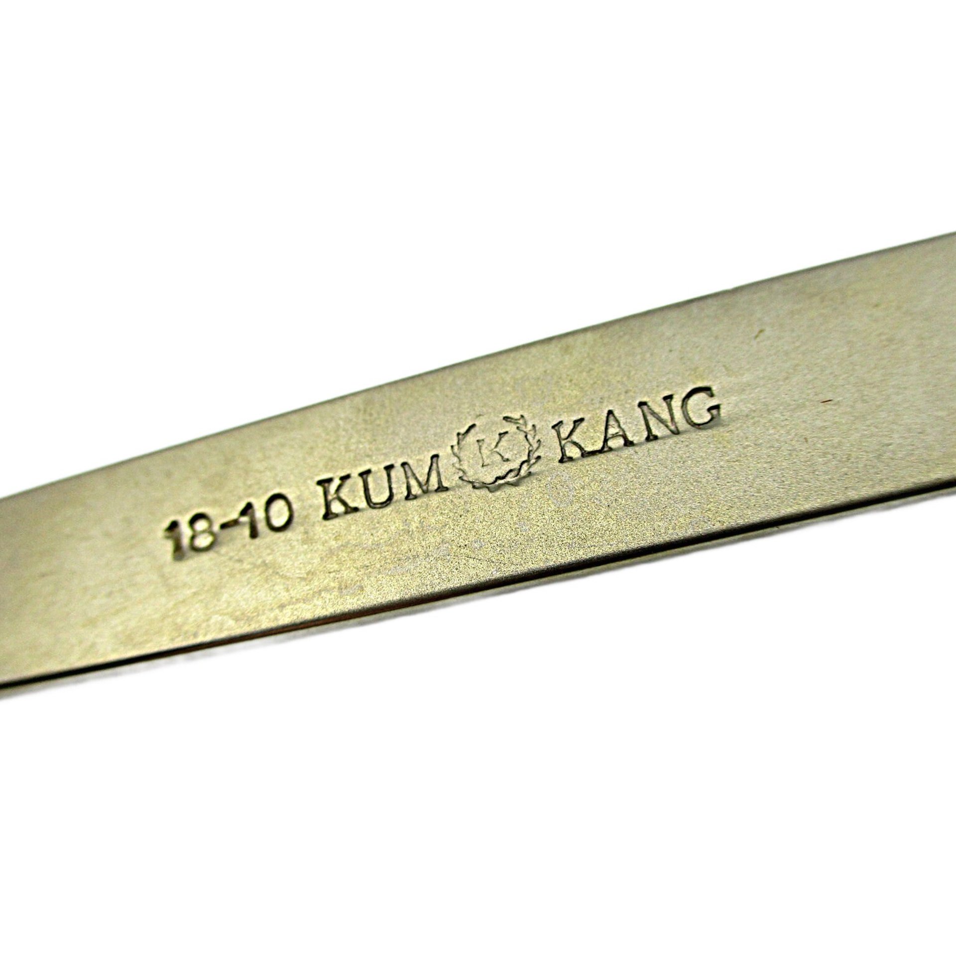 Stainless Steel Chopsticks Stirrers Long Spoons, 18/10 Kum Ling, Golden Floral Pattern, Set of 10 Chopsticks, 5 Spoons