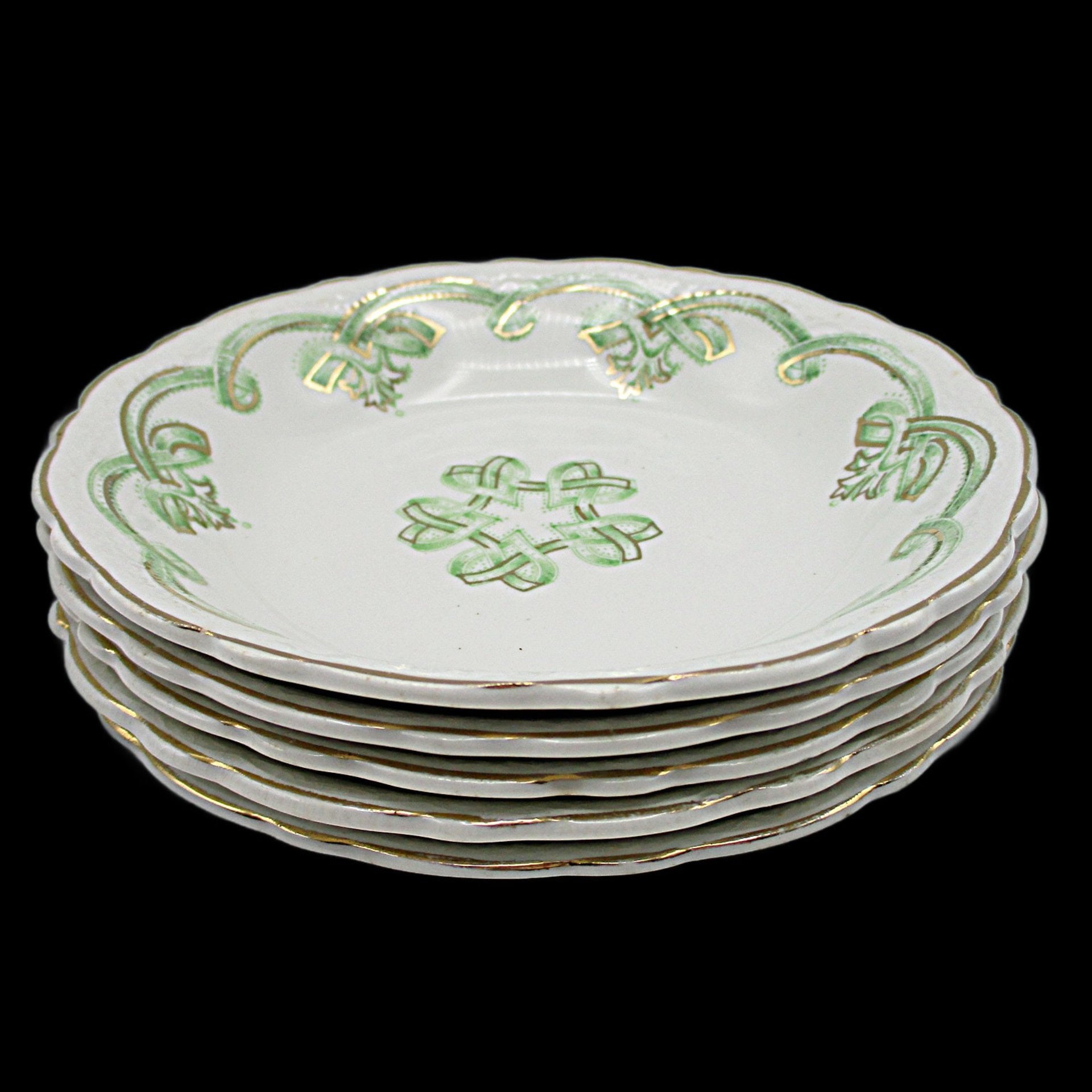 Johnson Bros Rolland Fruit Bowls, Set of 4, Green Pattern, Green Irish Look, Other Piece Types Available, Made in England