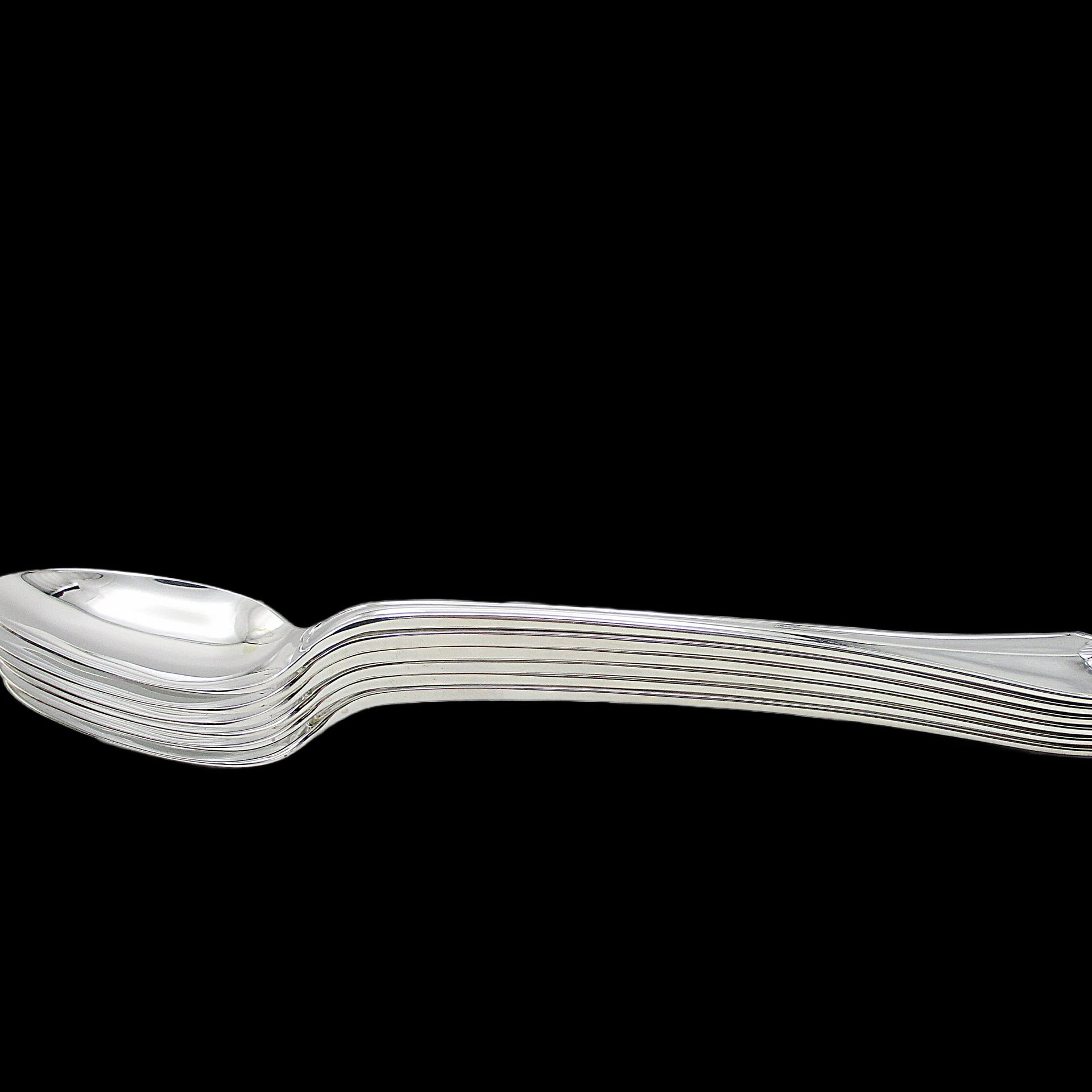 King James Silver Plate 6 Ice Tea Spoons, Oneida, Silverware Flatware Replacement Pieces, Excellent Condition