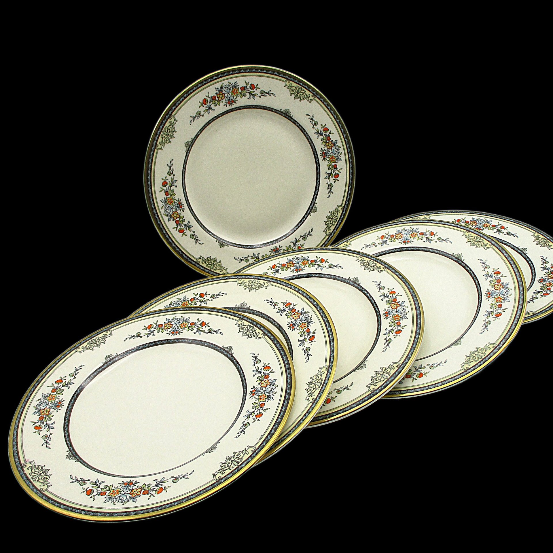 Minton Stanwood Bread Dessert Plates, Sets of 6 or Set of 5, Your Choice, Fall Colors, Excellent Condition, Made in England