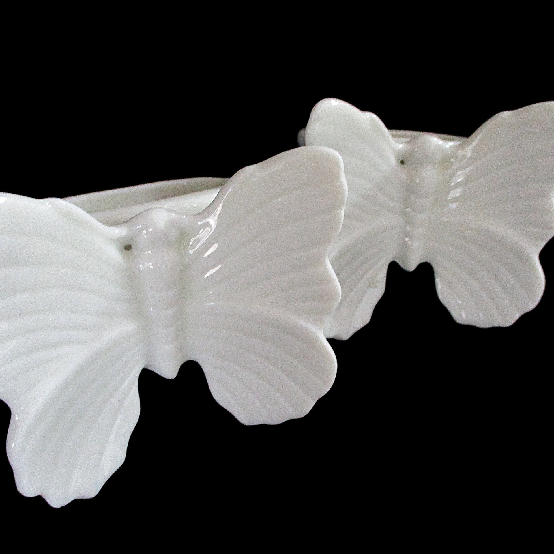 Butterfly Napkin Rings or Holders, Fitz and Floyd, White Butterfly Tablescaping, Set of 2, Wonderful Condition