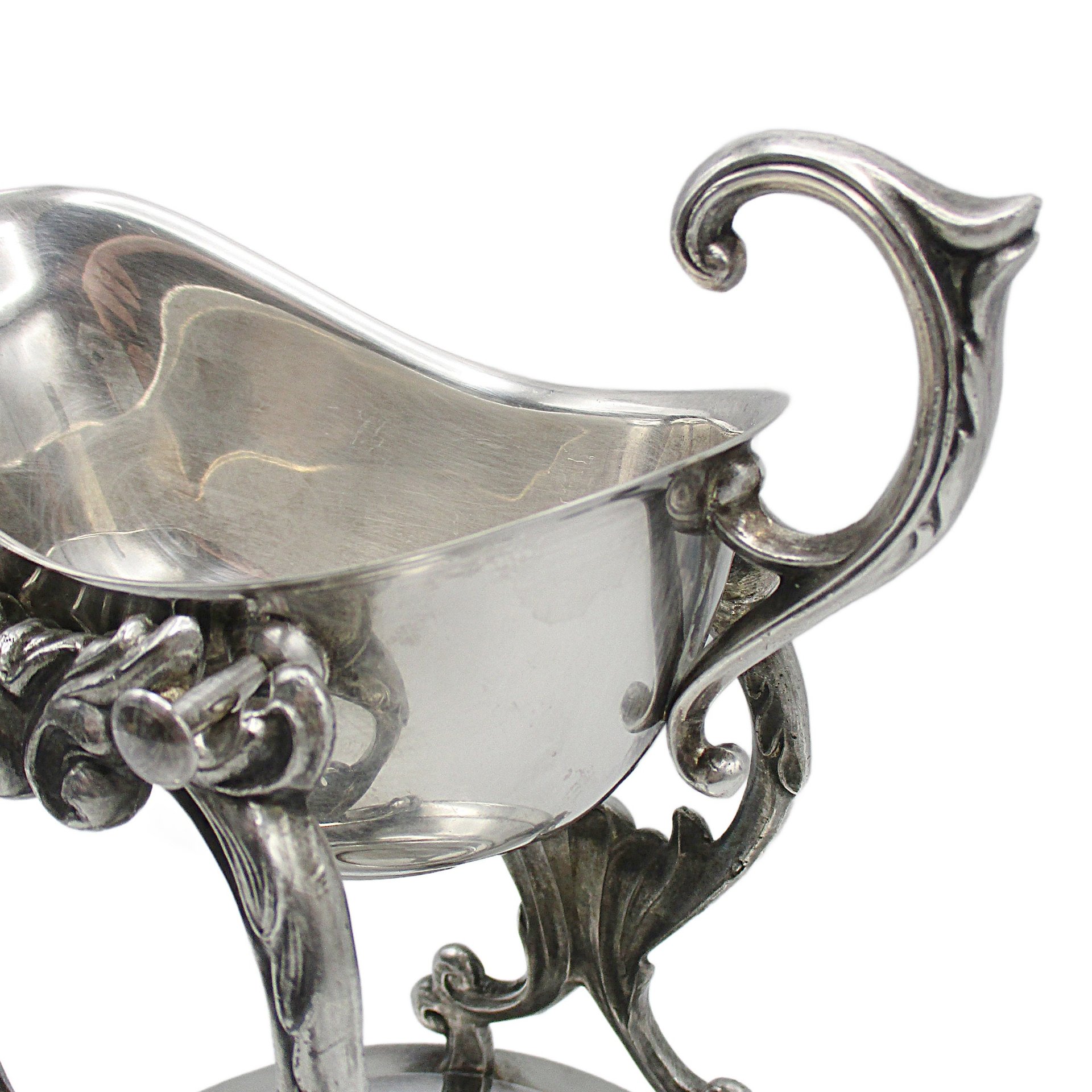 Silver Plate Gravy Boat with Stand and Warming Tray, Removable Gravyboat, Elegant Formal Dining, Tablescaping, Ornate Design, Wedding Gift