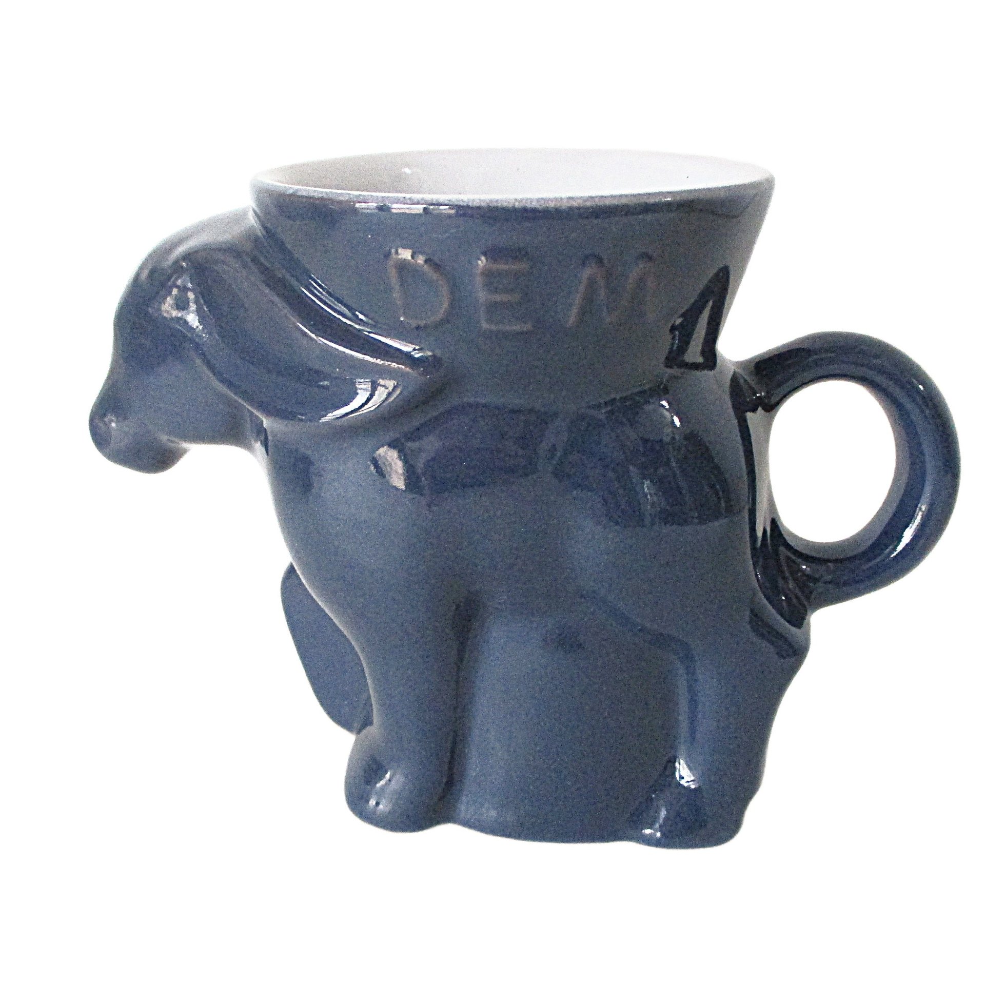 Frankoma Political Mug, Democratic Donkey, DEM, Election Mug, Blue Tone Mug, Democratic Party Mug, Frankoma Pottery