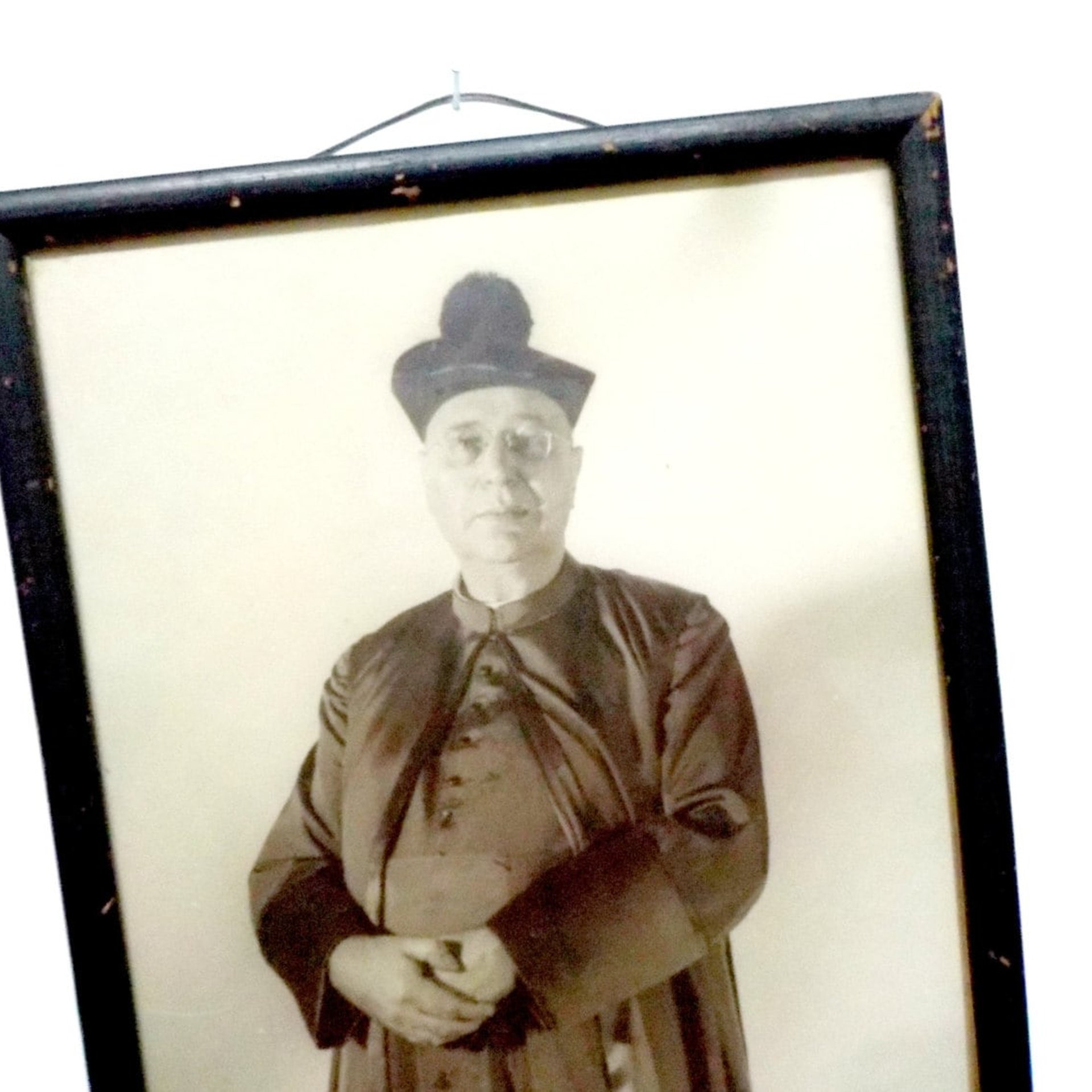 Religious Priest, Catholic Priest, Framed Picture Catholic Priest, Catholic School, 1930s, Old Portrait of Priest, Make Offer
