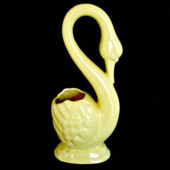 Mid Century Swan Planter, Large and Tall, Yellow Pottery, Graceful Bird Planter, Swan Statue, Yellow Planter, Vintage Gifts, Make Offer