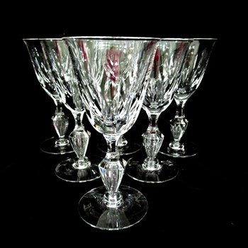 Set of 6 Tiffin Ashland Wine Glasses, Tiffin Franciscan Ashland Pattern, 1960s, Wedding Gift, Vintage Gifts