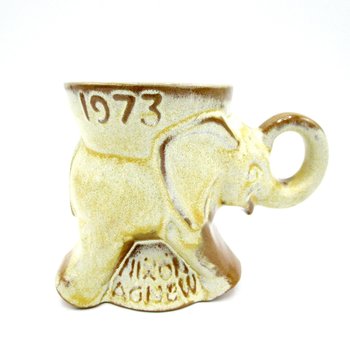Frankoma Political Mug, GOP Elephant, Election Mug, Nixon Agnew Mug, Republican Party Mug, Frankoma Pottery