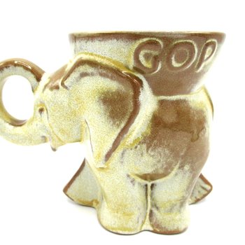 Frankoma Political Mug, GOP Elephant, Election Mug, Nixon Agnew Mug, Republican Party Mug, Frankoma Pottery