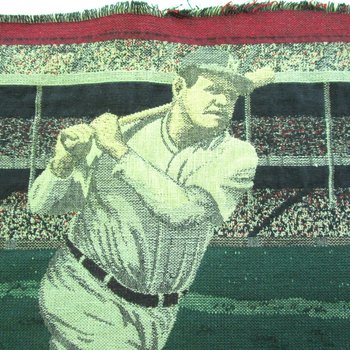 Babe Ruth Tapestry, Pillow Front Panel or Cover, Gift for Baseball Fan, Make Offer
