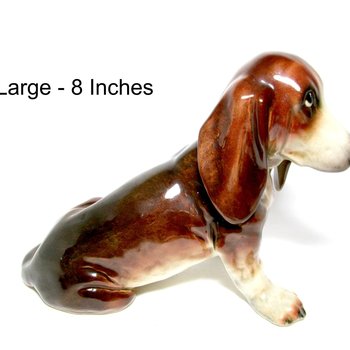 Dachshund Statue or Large Figurine, Mid Century, Weiner Dog Statue, Large 8 Inches Long, Gift for Dachshund Lover, Made in Western Germany