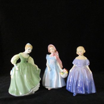 Royal Doulton Figurines, Pretty Women, Fair Maiden, Wendy, Marie, Set of 3, Gift for Royal Doulton Collector