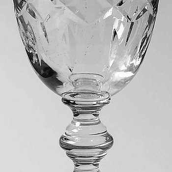 Tiffin 17394 Wine Glasses or Water Goblets, Cut Vertical and Crisscross, Set of 4, Wedding Gift