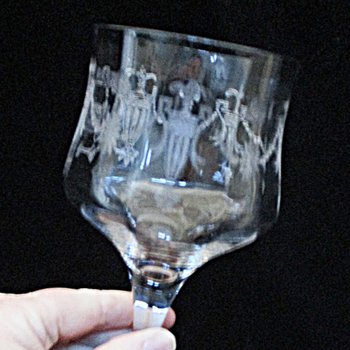 Morgantown Richmond Goblets, Set of 2, Optic Panel, Etched Crystal Stemware, Wine Glasses, Gift for Wine Lover