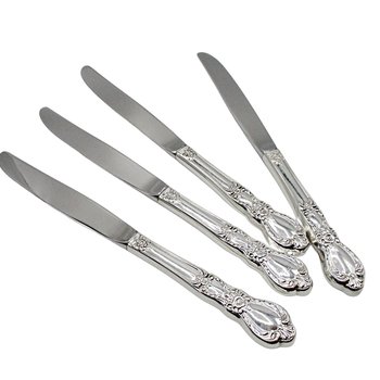 Dinner Knives Roger Bro, Heritage Silver Plate Flatware Silverware, Set of 4, Replacement Pieces