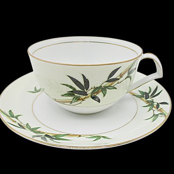 Kent China, Bali Hai, Cup and Saucer Set, Tropical Mid Century Dinnerware, Completer or Replacement Pieces, Excellent Condition, Japan