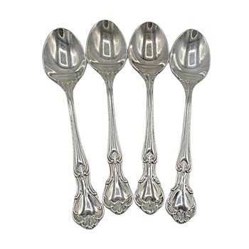 Reed & Barton Rathmore Silver Plate, Tablespoons, Place Spoons, Set of 4, Glossy Finish, Replacement Silverware, Flatware Pieces