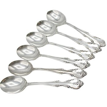 Rogers Southern Splendor, Teaspoons, Set of 6, Silver Plate Silverware, Replacement Pieces