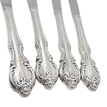 Rogers Southern Splendor, Dinner Knives, Set of 4, Silver Plate Silverware, Replacement Pieces