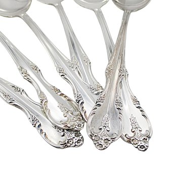 Rogers Southern Splendor, Teaspoons, Set of 6, Silver Plate Silverware, Replacement Pieces