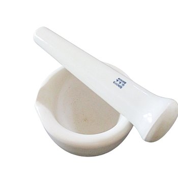 Coors Mortar and Pestle, Small, 2 Inch by 2.5 Inch, With Spout, Laboratory Supply, Industrial Porcelain, Apothecary, Gift for Pharmacist