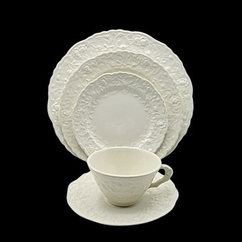 Pope Gosser, Rose Point China by Stuebenville, Place Settings and Replacement Pieces, Your Choice, Creamy White, Deeply Embossed Florals