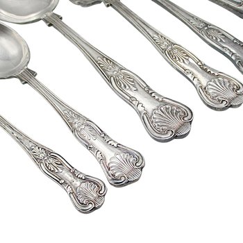 PM EPNS Silver Plate Flatware, Kings Pattern, Replacements, Forks, Spoons, Knives, Child, Soups, Dessert, Demitasse, Philip Marks