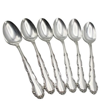 Rogers Silver Plate Teaspoons, Flirtation, Sets of 4 or Set of 6, Your Choice, Replacement Spoons