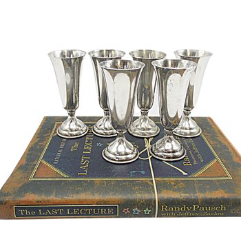 Sterling Silver, Cordials or Liquors, Set of 6, By Randahl, R14, Sterling Barware, Wedding or Anniversary Gift