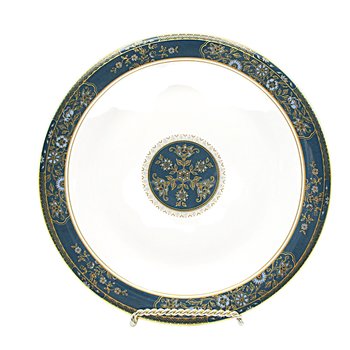 Royal Doulton Carlyle, Single Salad Plate, Deep Teal with Gold and Blue Florals, Excellent Condition