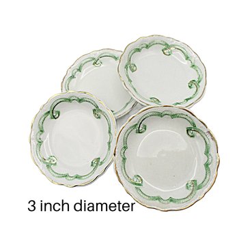 Johnson Bros Rolland Butter Pats, Set of 4, Green Pattern, Multiple Sets, Green Irish Look, Other Piece Types Available, Made in England