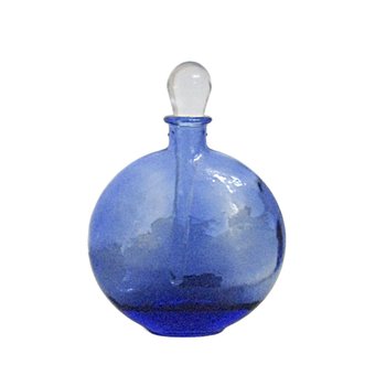 Perfume Bottle with Glass Dauber, Cobalt Blue, Vanity Dresser Decor