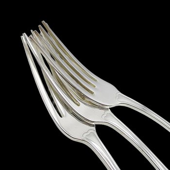 King James Silver Plate 3 Dinner Forks, Oneida, Silverware Flatware Replacement Pieces, Excellent Condition