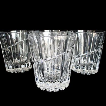 Double Old Fashioneds, Mikasa Uptown, Set of 4, Original Box, Whiskey Bourbon Glasses, Crystal Barware, Excellent Condition, Wedding Gift