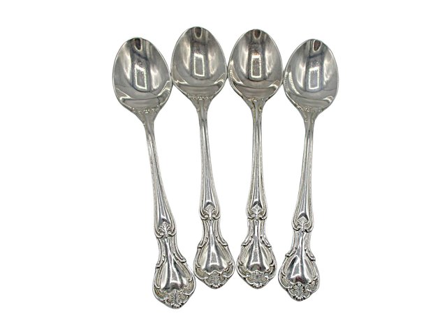 Reed & Barton Rathmore Silver Plate, Tablespoons, Place Spoons, Set of 4, Glossy Finish, Replacement Silverware, Flatware Pieces