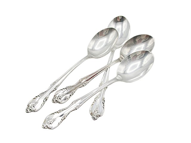 Rogers Southern Splendor, Tablespoons, Set of 4, Silver Plate Silverware, Replacement Pieces